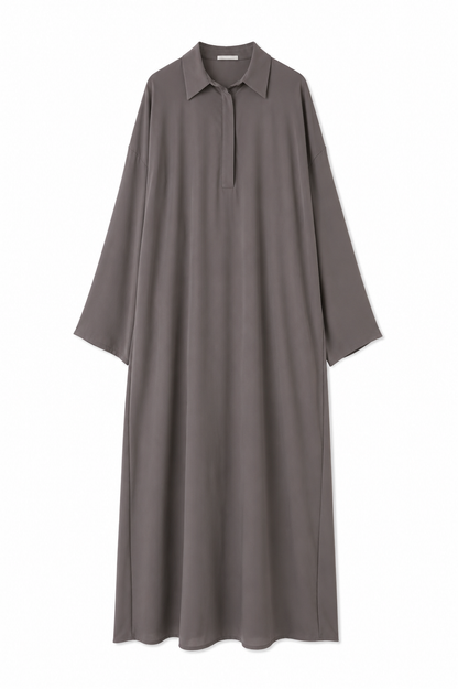 Robe à col taupe
