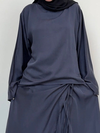 Top cupra/lyocell navy