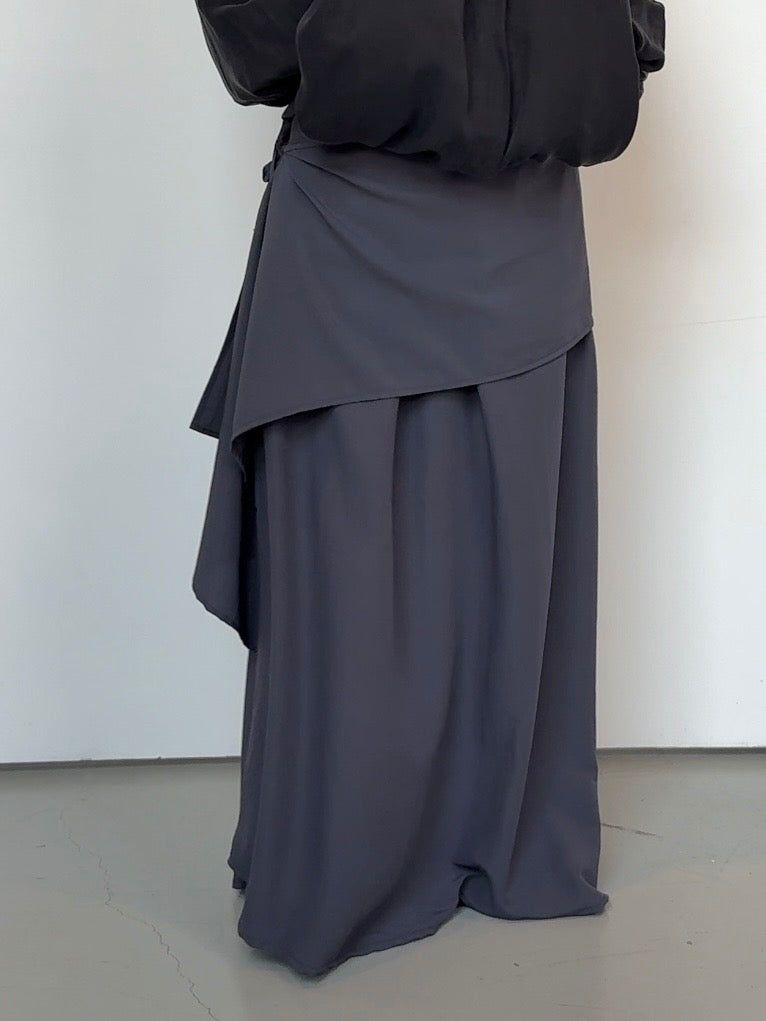 Jupe asymétrique anthracite