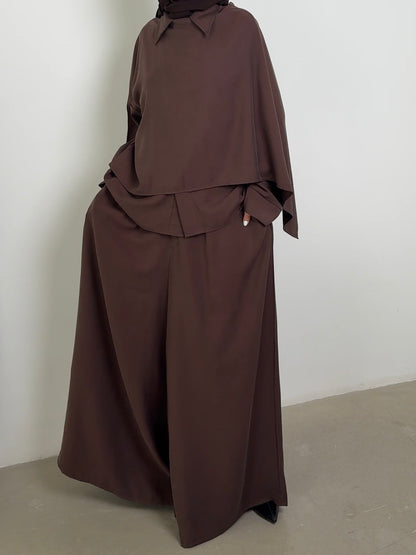 Sarouel Tencel chocolat