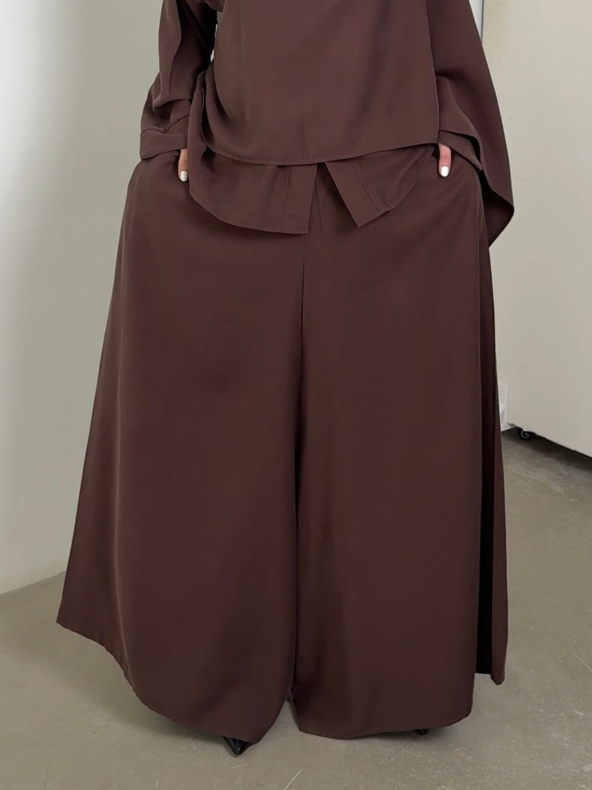 Sarouel Tencel chocolat