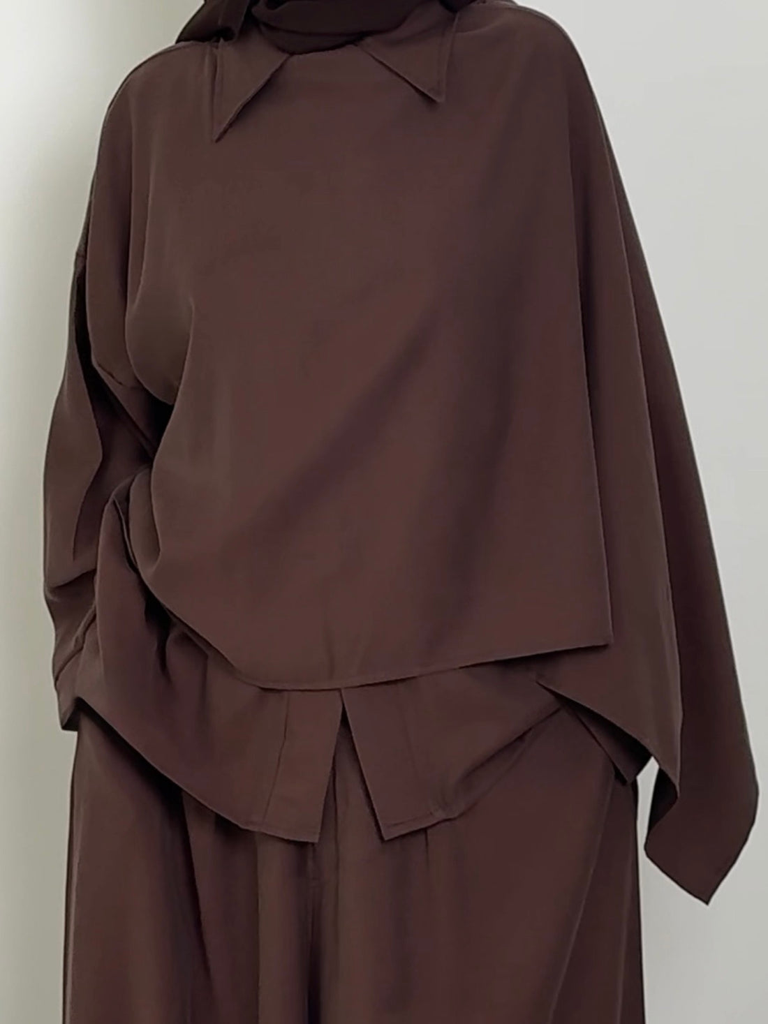 Chemise Tencel chocolat