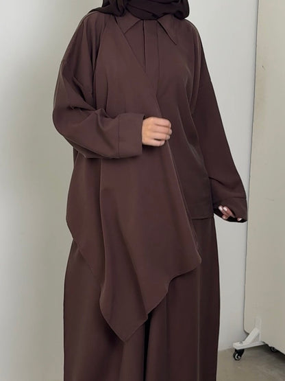 Chemise Tencel chocolat