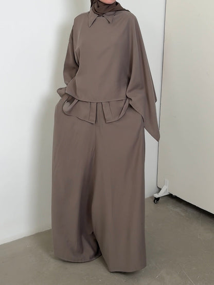 Sarouel Tencel twill taupe