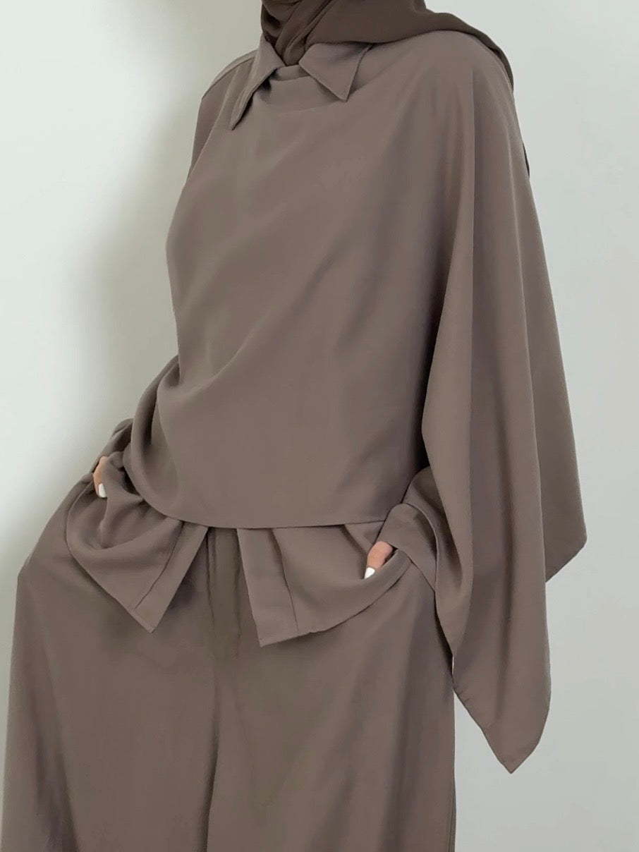 Chemise Tencel taupe