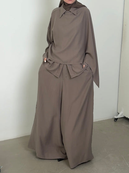 Sarouel Tencel twill taupe