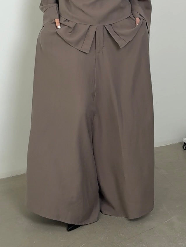 Sarouel Tencel twill taupe